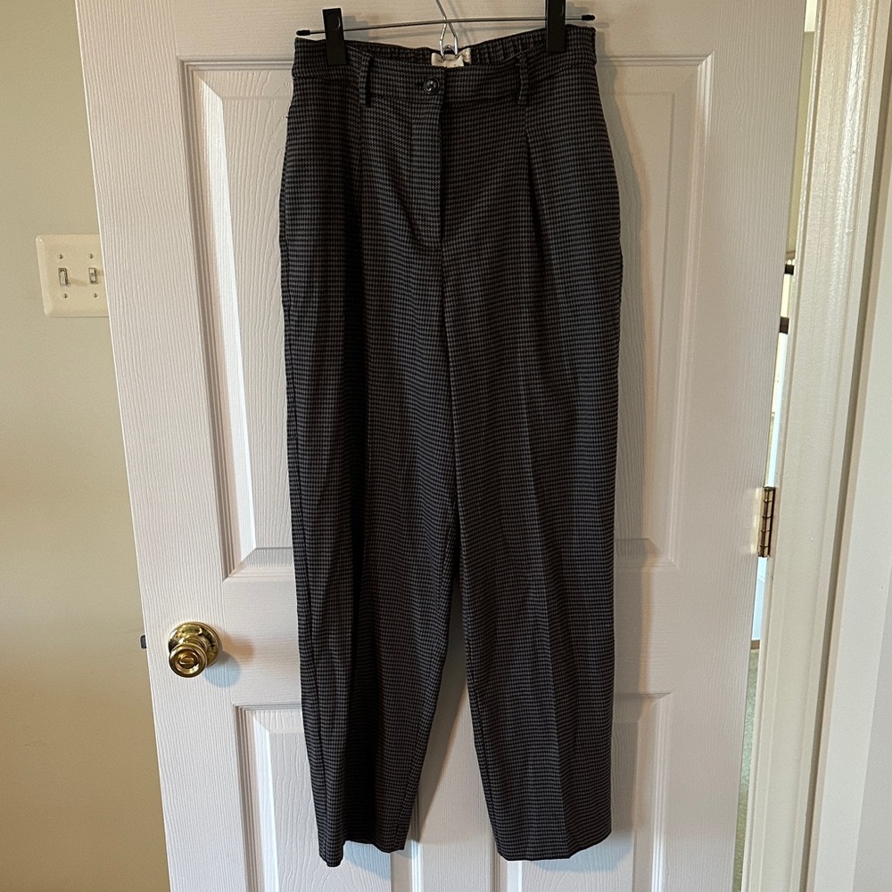 Treasure & Bond Men's Gray Checkered Dress Pants